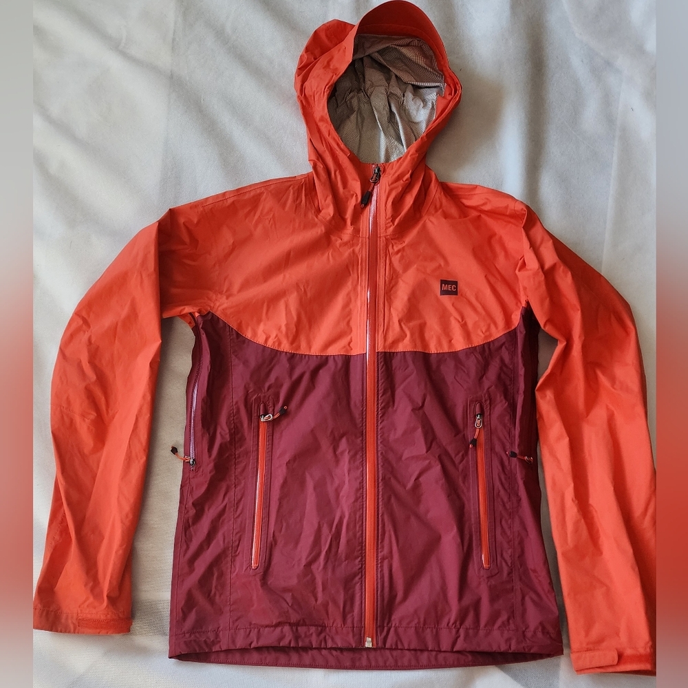 MEC Pertex.Shield Men's Orange and Red Water Proof Jacket Size XS